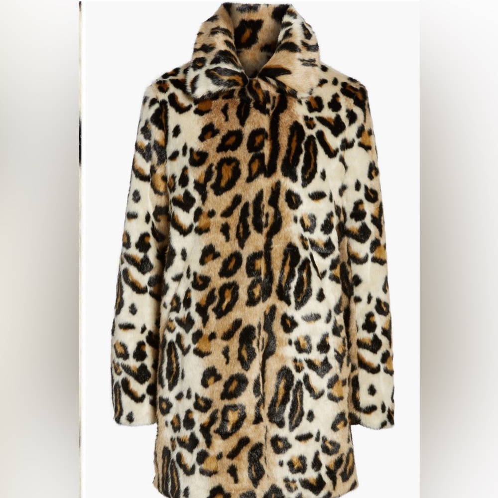 Kensie Leopard Spot Faux Fur Coat- Worn Only Twice!